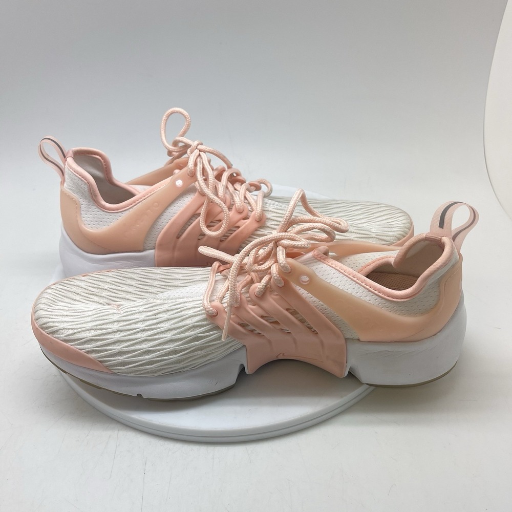 Nike Air Presto Premium Shoes Womens 10 Pink Leather Running Gym Trainer Sneaker - Picture 7 of 10